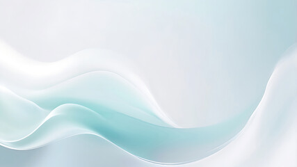 Fototapeta premium Minimal Abstract White Gradient Background with Soft Petal Layers on Right Side – AI