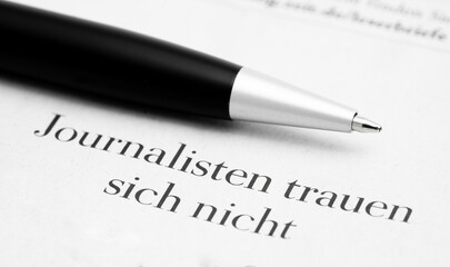 Journalisten trauen sich nicht