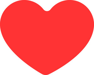 A vibrant red heart on a white background. A symbol of love, affection, and care. Perfect for Valentines Day, health concepts, romance, and expressing positive emotions.