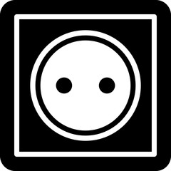 Fototapeta premium Sleek, modern pictogram of a power outlet. Symbolizing connectivity, energy, or electrical systems. Use for tech, infrastructure, or home automation designs. Simple impactful.