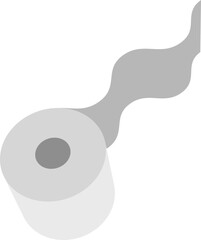 Simple, minimalist illustration of a roll of paper with a flowing end.  Perfect for concepts of continuity, flow, process, or even hygiene. Use in websites, presentations, or infographics.