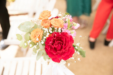 boda, ramo, novia, flor, participación, amor, nupcial, rosa, mujer, beldad, ceremonia, celebraciones, mano, casado, dama de honor, romance, románticas, floral, macro, zoom, rojo, clavel, decoraciones