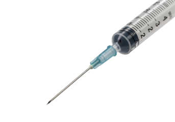 Isolated Syringe with Needle Medical Equipment Transparent Background