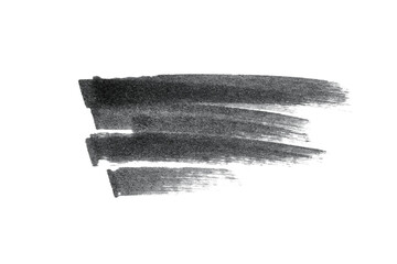 hand drawn black marker brush strokes texture isolated on white or transparent png