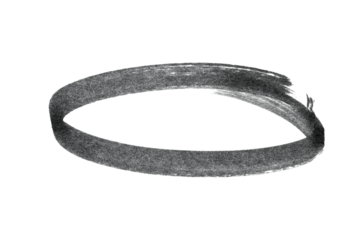 hand drawn marker circle isolated on white or transparent png