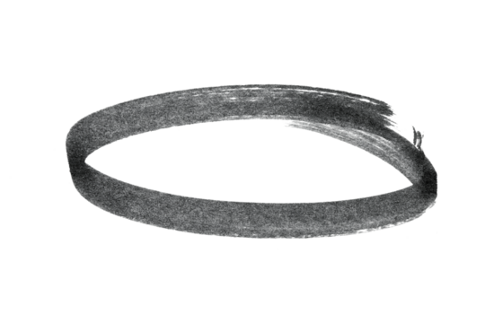 hand drawn marker circle isolated on white or transparent png