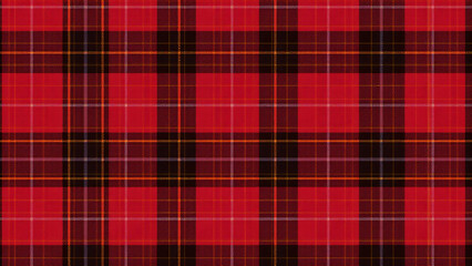 Minimalist Royal Stewart tartan with bold red plaid, crisp black, white, yellow, and blue lines, flat modern design, perfect for 4K digital presentations.