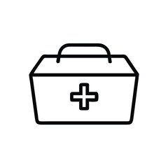 First Aid Kit icon vector. first aid box vector icon line template. medical kit icon logo.