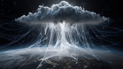 Cloud Connecting Earth Network Digital Connectivity
