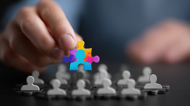 Recruitment Puzzle Piece Insertion for Team Building