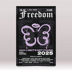 Urban Graffiti Streetwear Grunge Design Poster