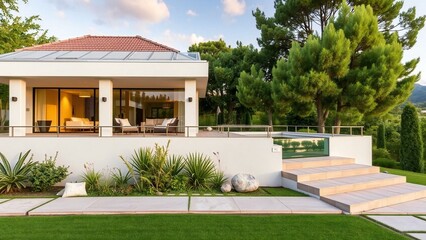 luxury villa with garden