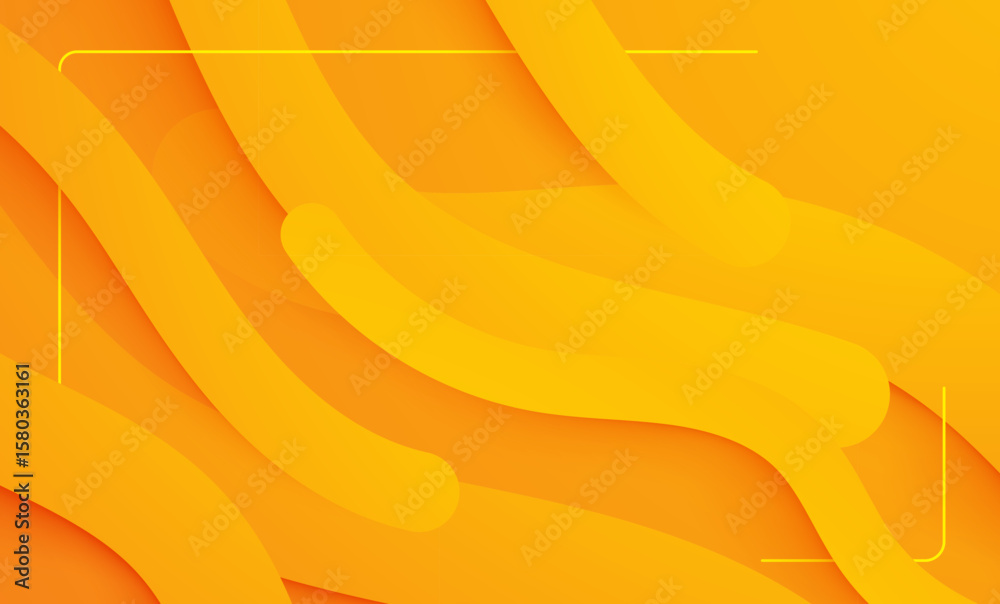 Poster abstract orange wave background with gradient and curved lines