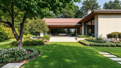 luxury villa with garden