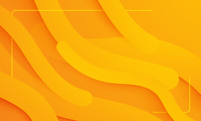 Abstract Orange Wave Background with Gradient and Curved Lines