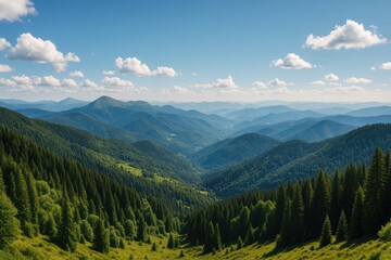 Fototapeta premium Beyond the Peaks: A Breathtaking Panorama
