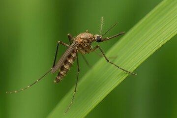 Fototapeta premium Insect resting on a blade of grass