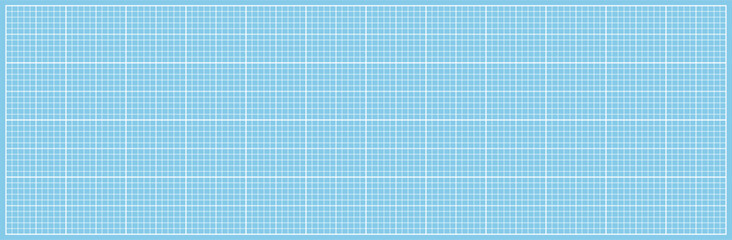 Millimeter graph paper grid. Technical pattern for school, engineering line scale measurement. Lined white blank for education. Vector plotting graph grid paper background.