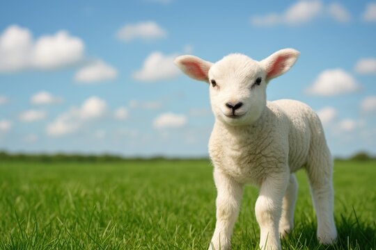 Sheep grazing in a field