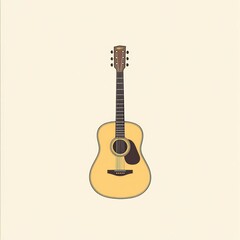 Obraz premium Simple acoustic guitar illustration