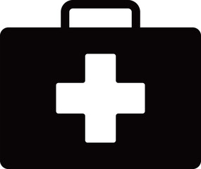 Fototapeta premium 救急箱のアイコン モノトーン