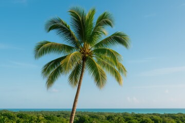 Obraz premium Tropical getaway with a palm tree