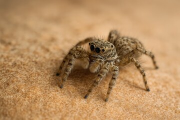 A tiny spider exploring its surroundings