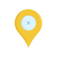 location map pin and marker icon