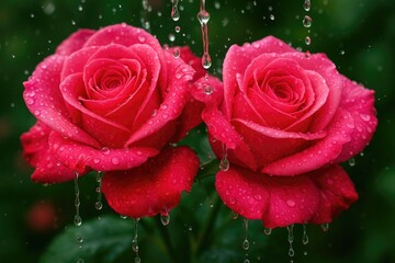 Close-up of a stunning pink rose in full bloom