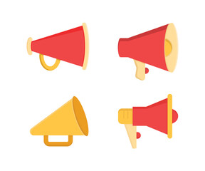 megaphone icons set vector illustration