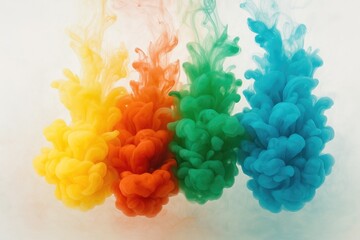 Blending acrylic colors with water for seamless mixing