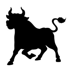 bull silhouette vector