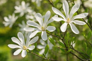 Fototapeta premium Springtime bloom of magnolia trees