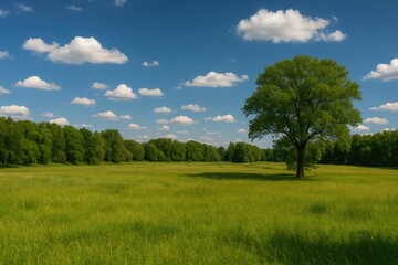 Countryside scenery by the river in a rural area near a small town
