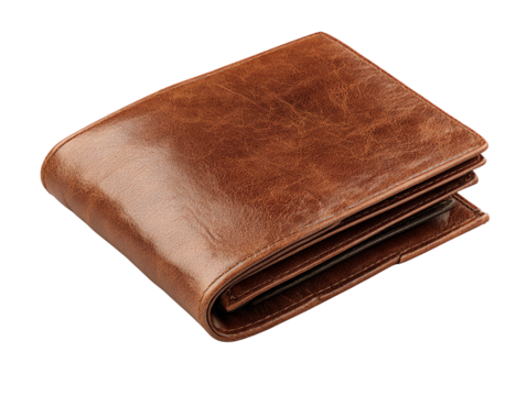 Stylish brown leather wallet for everyday use.