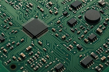 Detailed view of a logic circuit board