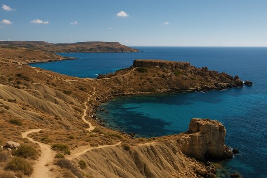 Scenic view of the northern coastline of Marfa Peninsula