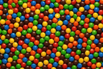 A collection of numerous small candies