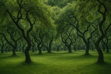 Obraz premium Enigmatic Woodland Trees in a Nature Reserve