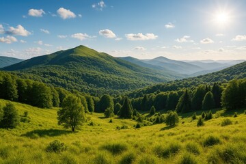 Obraz premium Scenic view of mountain ranges in Eastern Europe