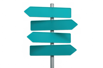 Blank directional arrows pointing different ways against transparent backdrop, providing open space for personalized communication needs