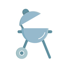 outdoor BBQ grill stove icon vector illustration