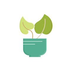vector houseplant pot icon vector illustration