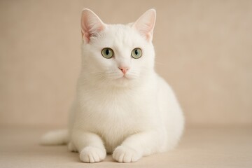 My feline with white fur