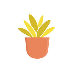 vector houseplant pot icon vector illustration