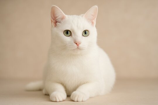 My feline with white fur