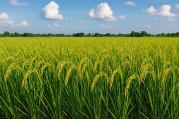 Rice paddies ready for harvest in a few days