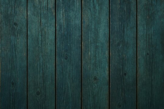 Aged wooden planks painted in deep blue and green hues