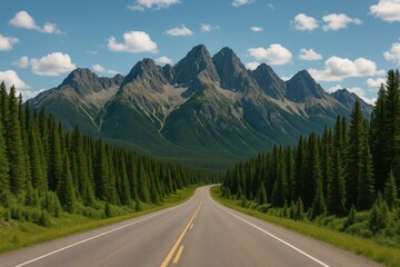 Fototapeta premium Picture of a wild and stunning mountain landscape along the border region
