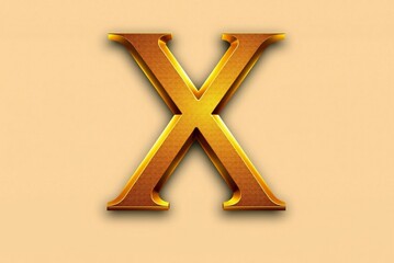 Obraz premium metal font letter